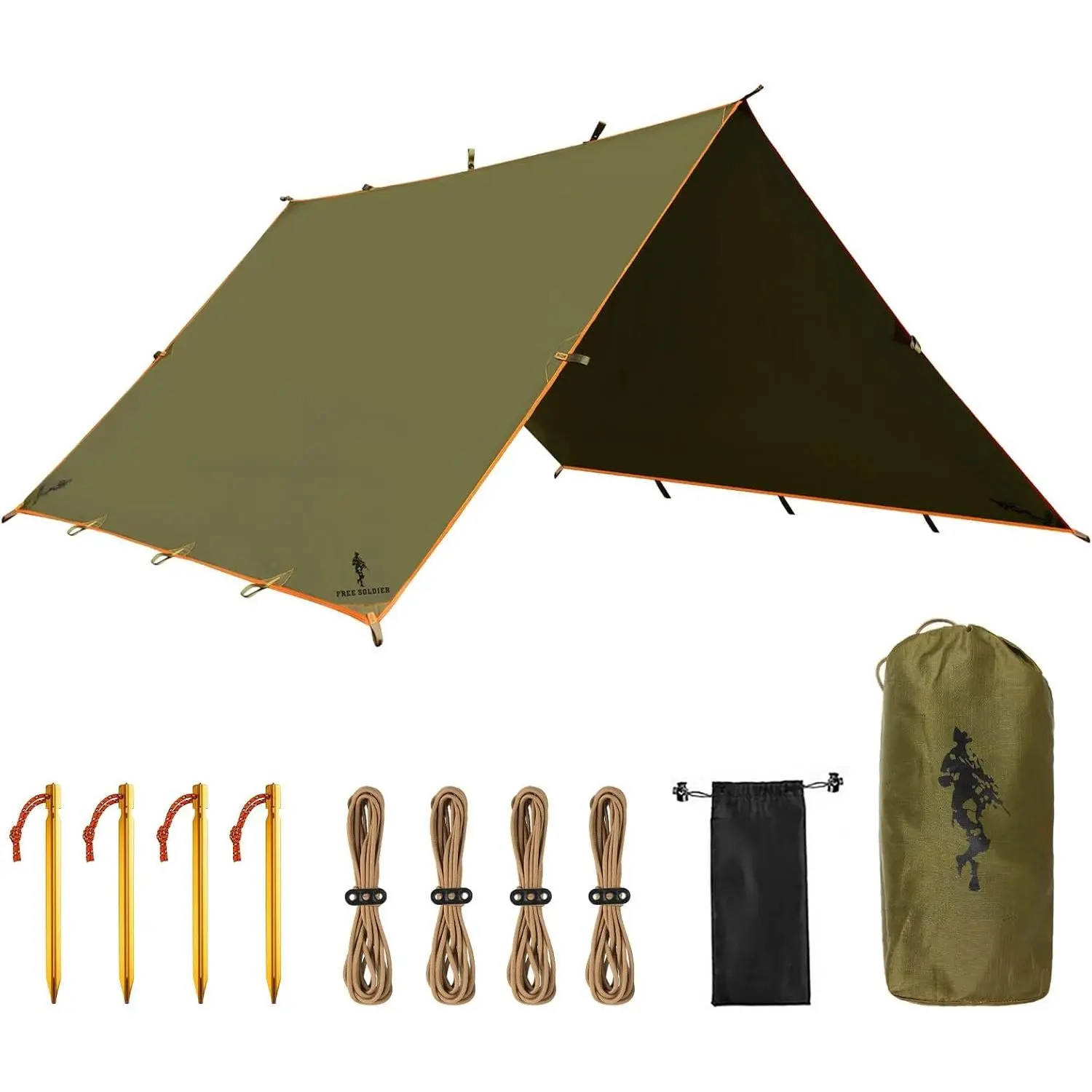 Portable Tarp Multifunctional Outdoor Camping Traveling Awning Backpacking Tarp shelter Rain Tarp