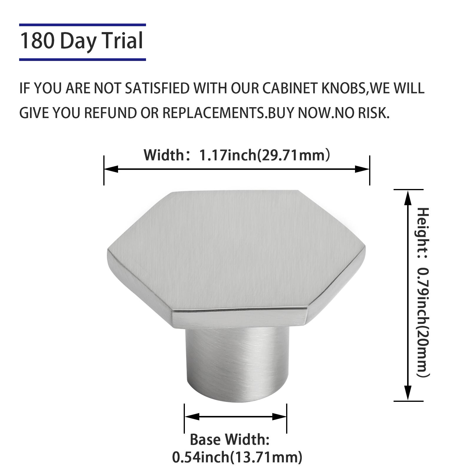 Goldenwam 25Pack Solid Brass Cabinet Knobs Hexagon Gold Dresser Drawer Pulls Handles Gold/Black/Brushed Nickel doorknobs