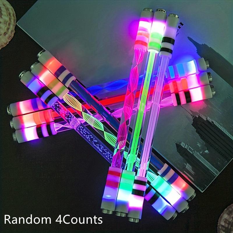 Creative 0.5mm Spinning Pen, 4pcs Stress Relief Rotating Gel Pen, Stylish Dual Use Gel Pen, Smooth Writing Pen for Student, Stationery Supplies, Valentine's Day Gift