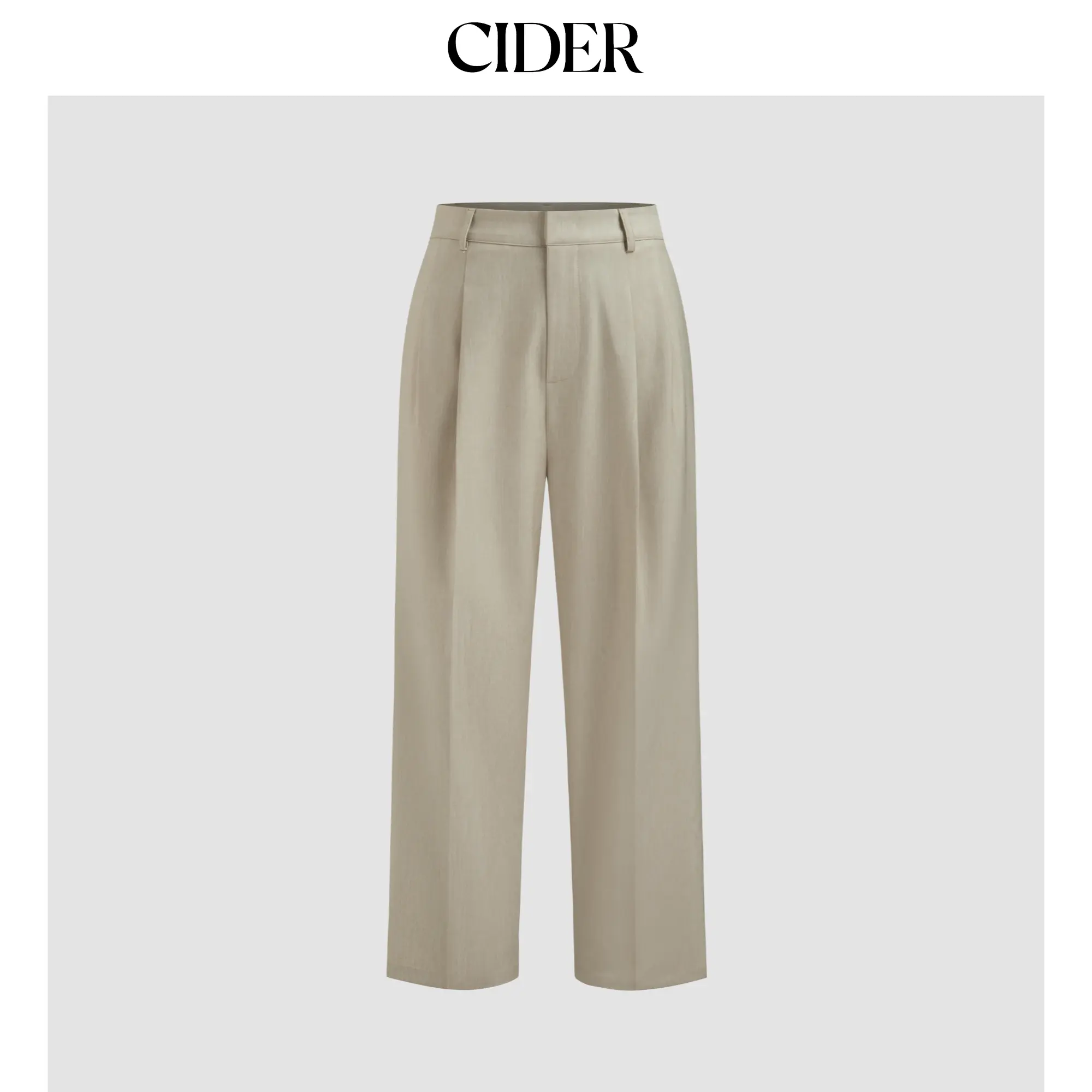 Cider [size 2-10] Mid Rise Solid Pocket Cropped Tapered Trousers