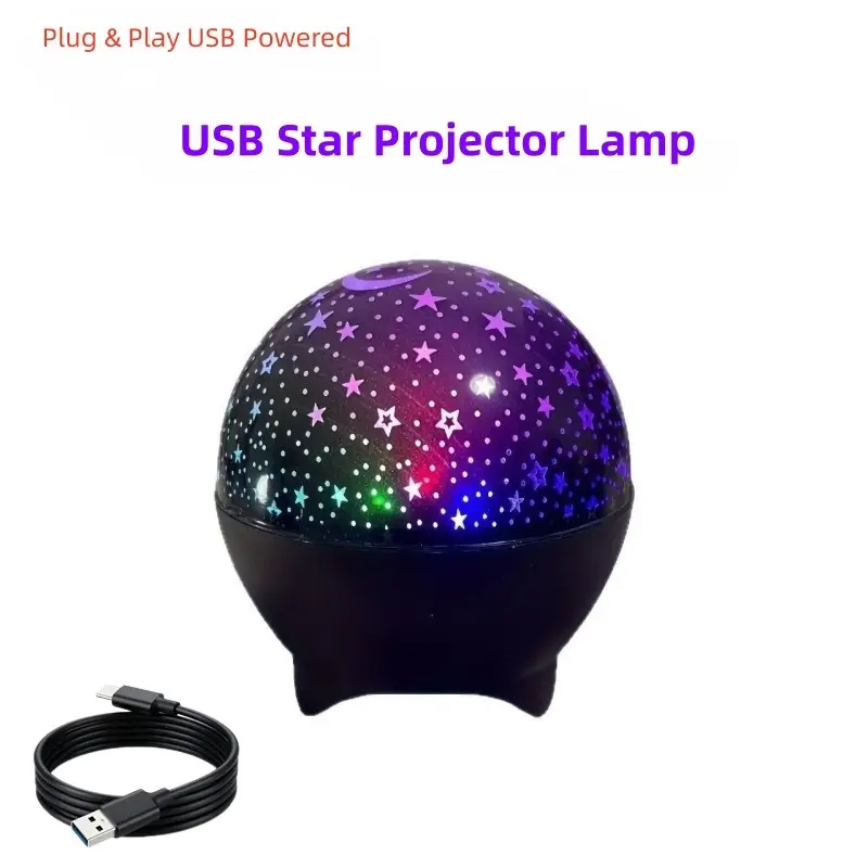 1PC,USB Star Moon Projector Light, Color Changing Rotating Sky Projection, Sound Control Music Sync Night Lamp, Bedroom, Kids Party Decor#StarProjector #NightLight #RoomDecor #StarrySky #BedroomDecor