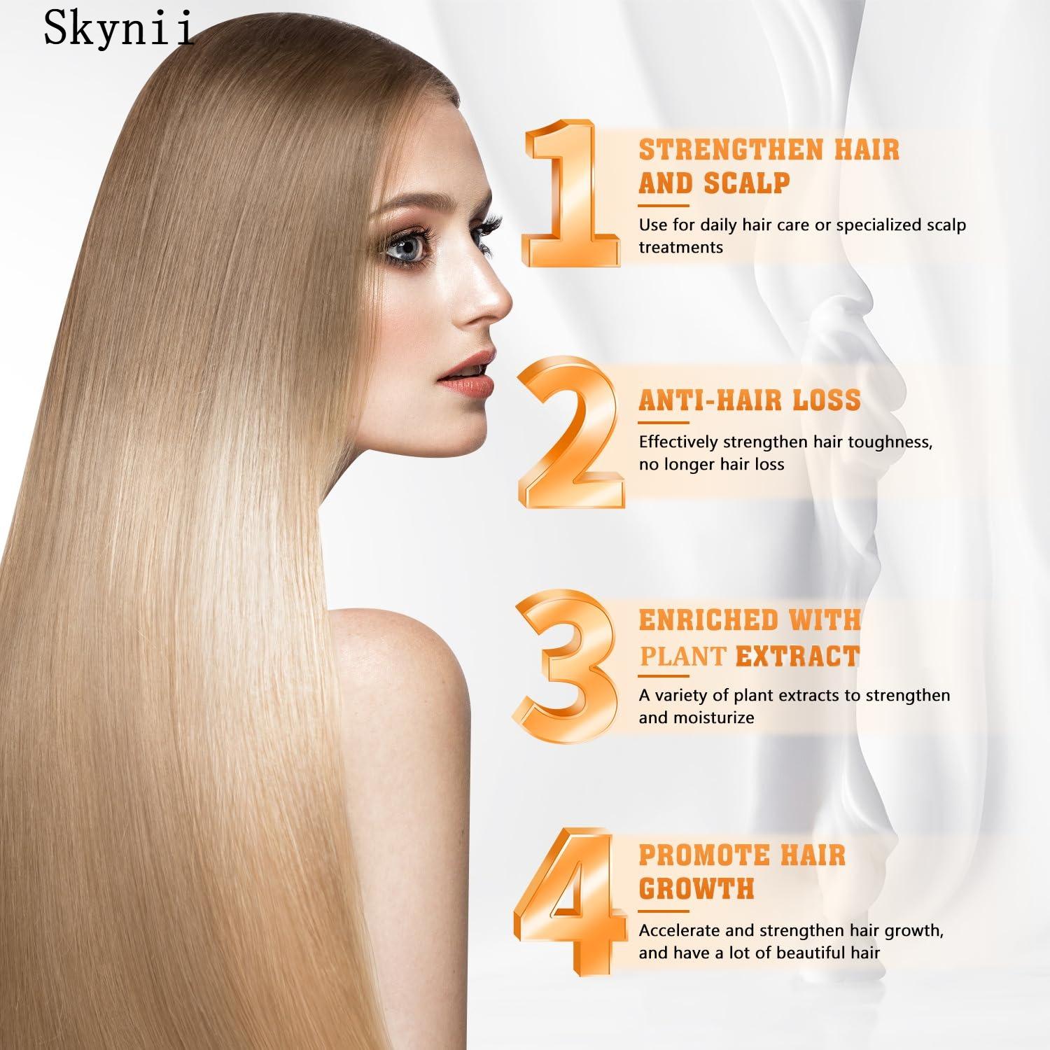 Skynii Platycladus Leaf Shampoo, Anti-Hair Loss, Strengthens Roots, Soothes Scalp, Cedar Leaf Extract, Ginger Root Extract, 300ml