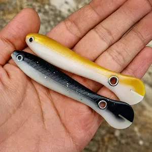 High Elastic Silicone Lure Swimbait 2-Pack with Weedless Hook Tangle-Free Design 10cm 6g for Bass Pike Freshwater Saltwater Fishing Professional Gear
