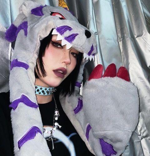 Digimon Adventure Gabumon Hat Anime Peripheral Plush Toy Cos Anime Figure Two-dimensional Cartoon Kawaii Scarf Gloves Gift