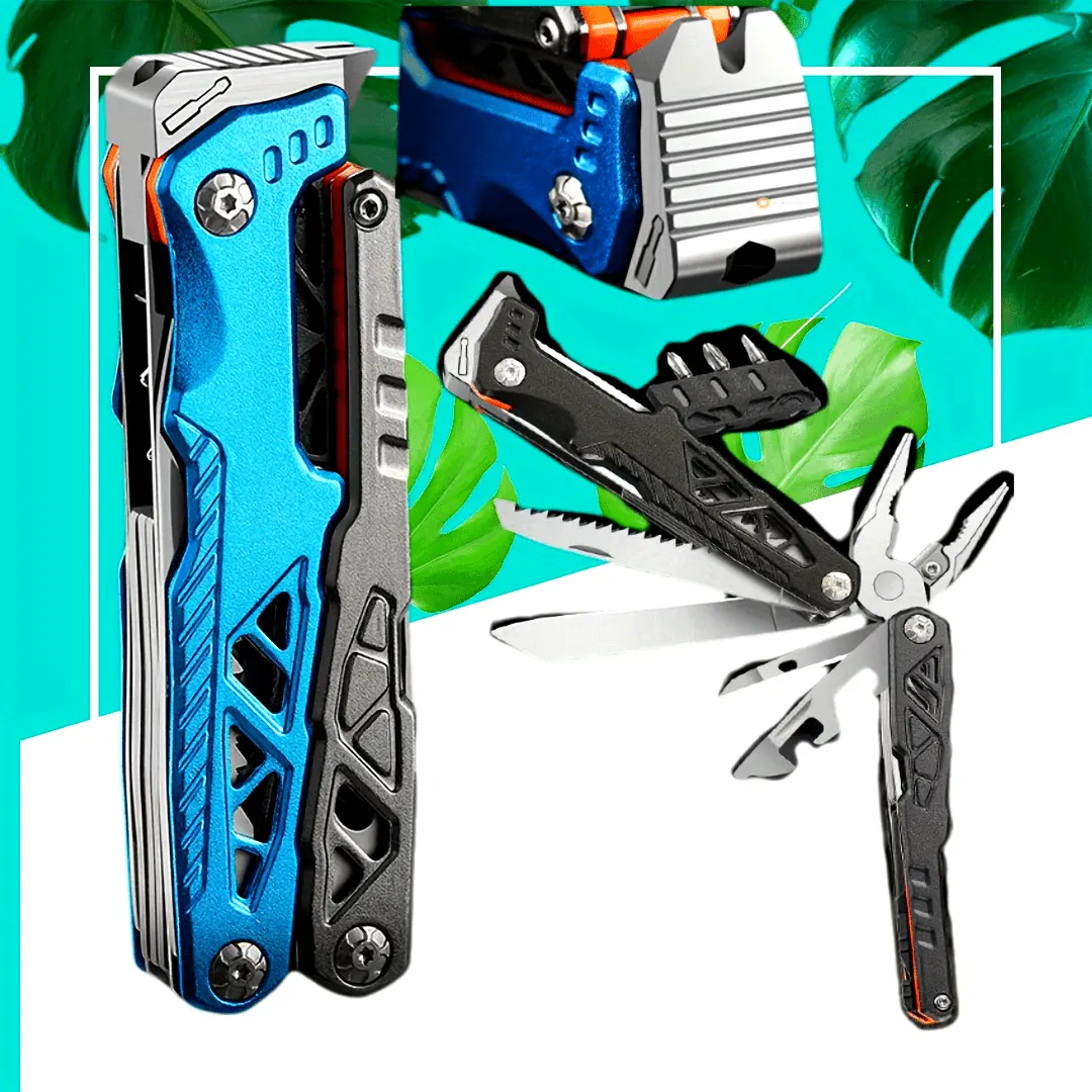 Folding Multitool Pliers with Hammer, 1-Handed Pocket Survival Hand Tool for EDC, Outdoor Camping, Hiking, and Vehicle Emergencies, Edc Camping Tool, Versatile Tool