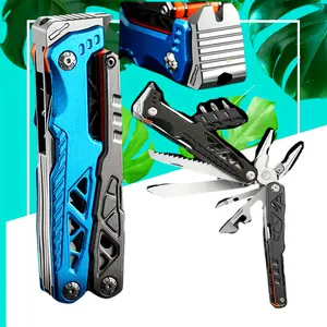 Pocket Folding Multitool Pliers - 1-Handed, Portable, Multifunctional Vehicle Emergency Tool with Hammer for Hiking/Light Outdoor Use, 1 Piece, Pocket Folding Multitools