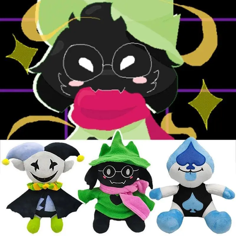 Jevil Deltarune Plush Toy Cartoon Ralsei Lancer Plushie Dolls  Animals Stuffed Dolls Figure  Decoration Pillow Christmas Gifts