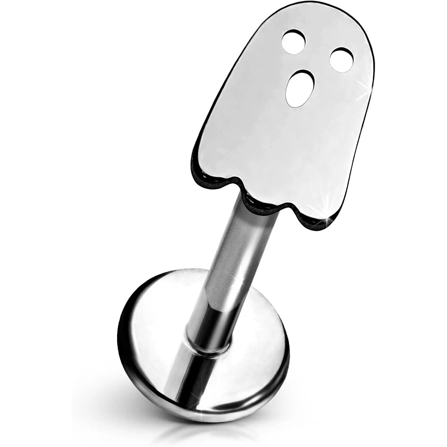 Flat  Stud – ASTM-F136 Implant Grade Titanium - Push Pin Design for  Ears (Single Earring)
