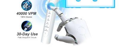 Waterproof Sonic Electric Toothbrush for Adults - 6 Modes with Pressure Sensor, Smart TimerRechargeable Toothbrushes with 4 Brush Heads,Whitening & Sensitive Teeth Care 30 Days Long Battery Life