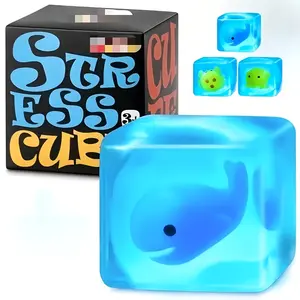 Soft Ocean Cube Toy with Slow Rebound, Soothing Body and Mind, a Premium Sensory Toy. Perfect Christmas/Easter/Halloween Gift Bags, an Ideal Birthday Parties, or an Excellent Choice Back-to-school Gifts and Classroom