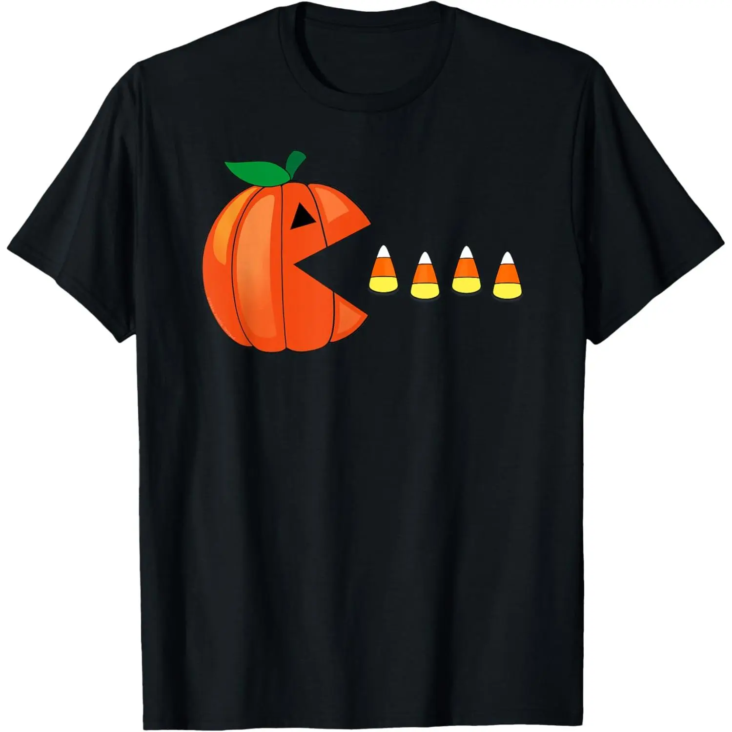 Funny Halloween Pumpkin Eating Candy Corn T-Shirt