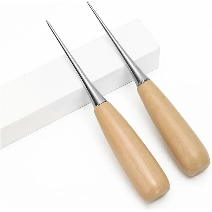 Leather Sewing Awl  Handle Drillable Awl Pin Punching Hole Maker Stitching Overstitch Sewing Awl Kit