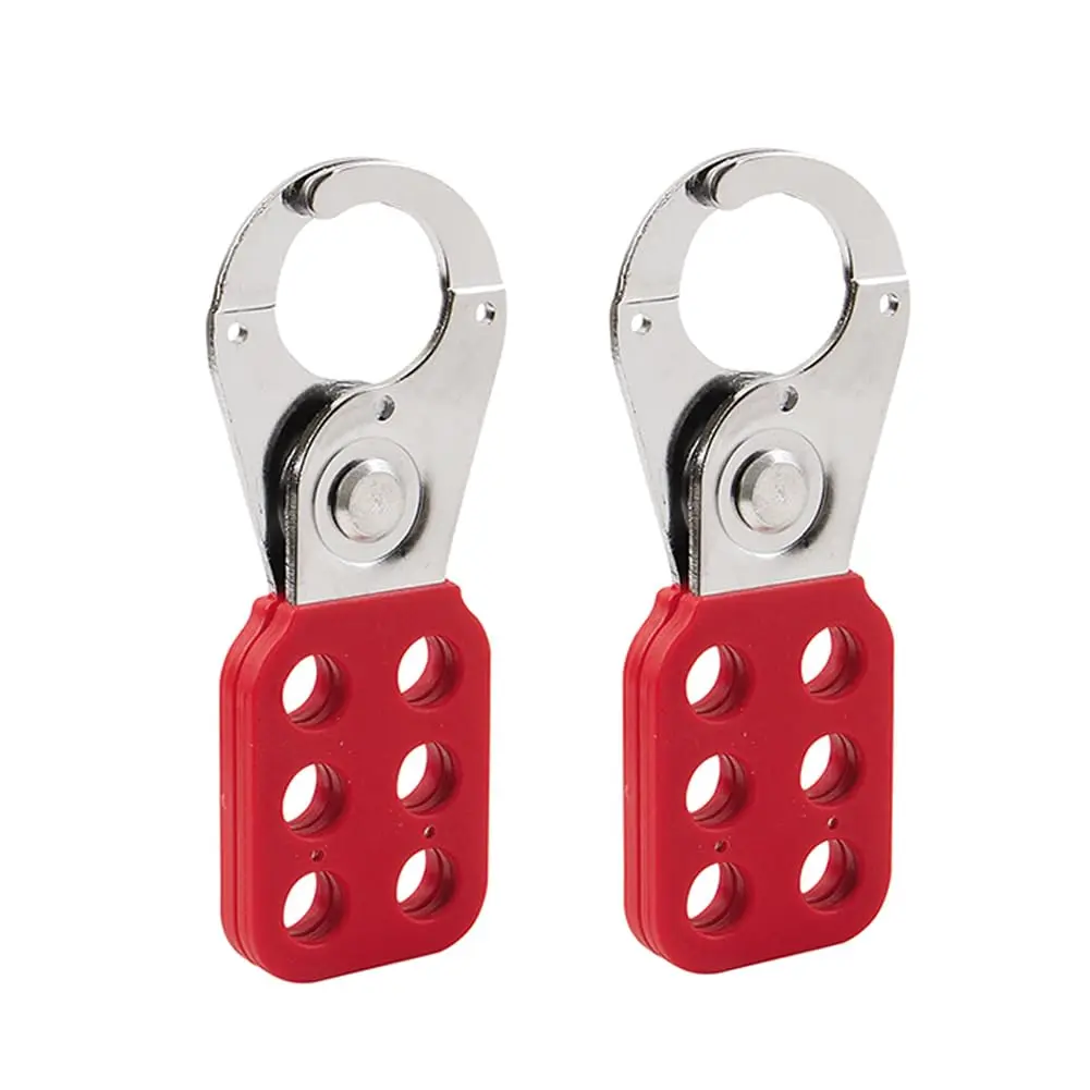 2 Pack Steel Lockout Tagout Hasp,Fit 6 Padlocks with 0.37in Shackle | Loto Group Hasps,6 Hole,Lock Out Tamper-Proof,-Resistant,Nylon Handle,Heavy Duty,Industrial,Isolation Devices