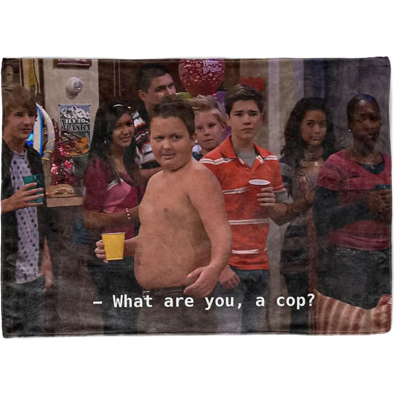 Gibby Fun STEM Map Tapestry with Classic Line Art "What Are You, A Cop?" - Polyester, Skin-Friendly Soft High-Definition Printed Home Decor, Creative Humor Ornament for College Dorm Decor, Bedroom Wall Art, Funny Quote