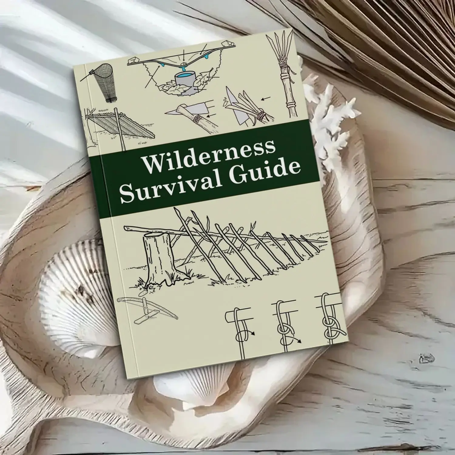 Wilderness Survival Guide Manual, Outdoor Skills Illustrated Handbook, Essential Wilderness Training Book, Learn Basic Survival Techniques
