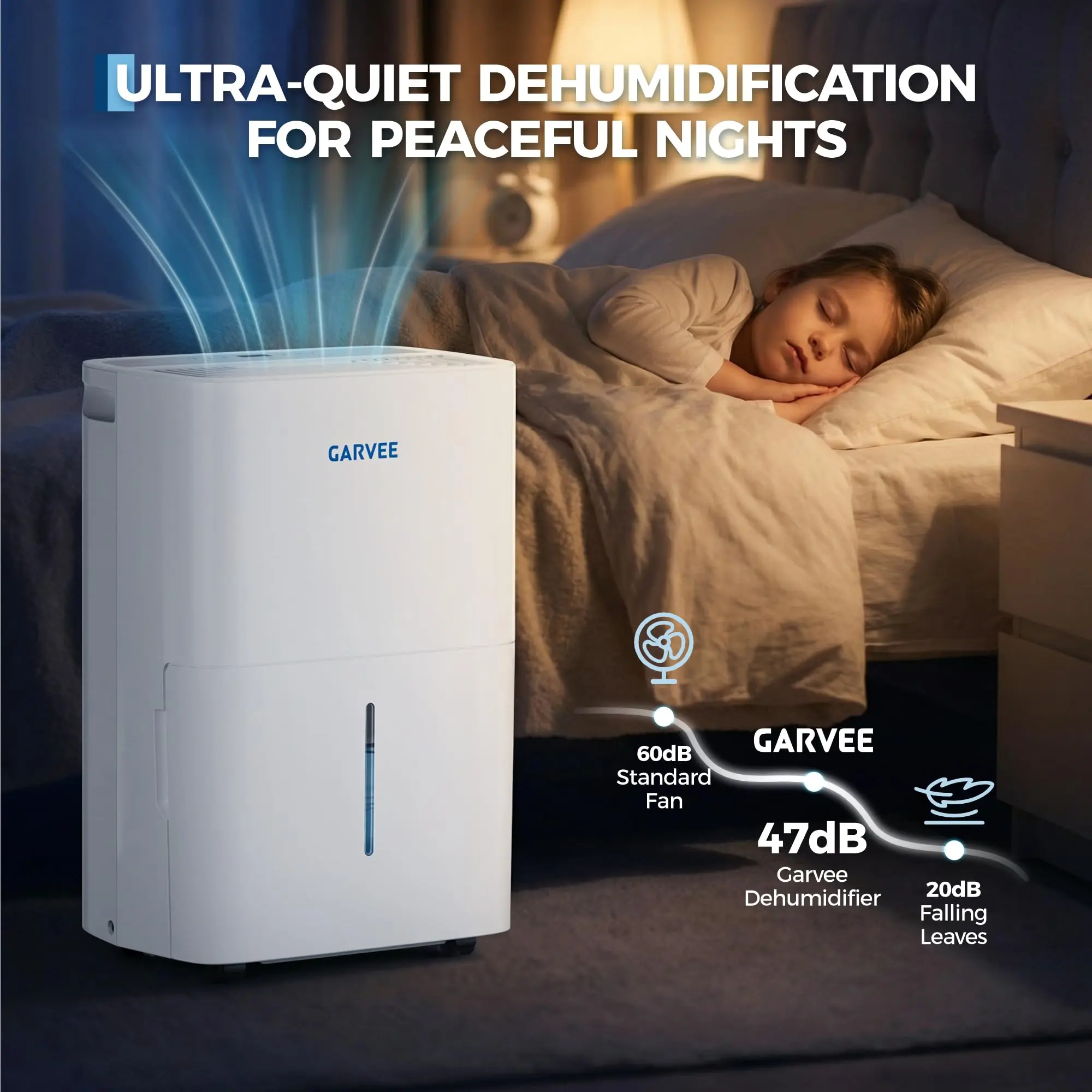 22 Pint Dehumidifier for Up to 3,000 Sq Ft - Compact Home and Basement Dehumidifier with Reusable Air Filter, Easy Controls & Portable Design, for Large & Medium Rooms, Bathroom