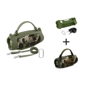 outdoor use  party essential  Bluetooth connection JBL Charge 6 and cover Waterproof Portable Bluetooth Speaker Silicone Case,Soft Protective Sleeve Cover with Shoulder  Strap for JBL Charge 6 Speaker (Black),This product includes a speake