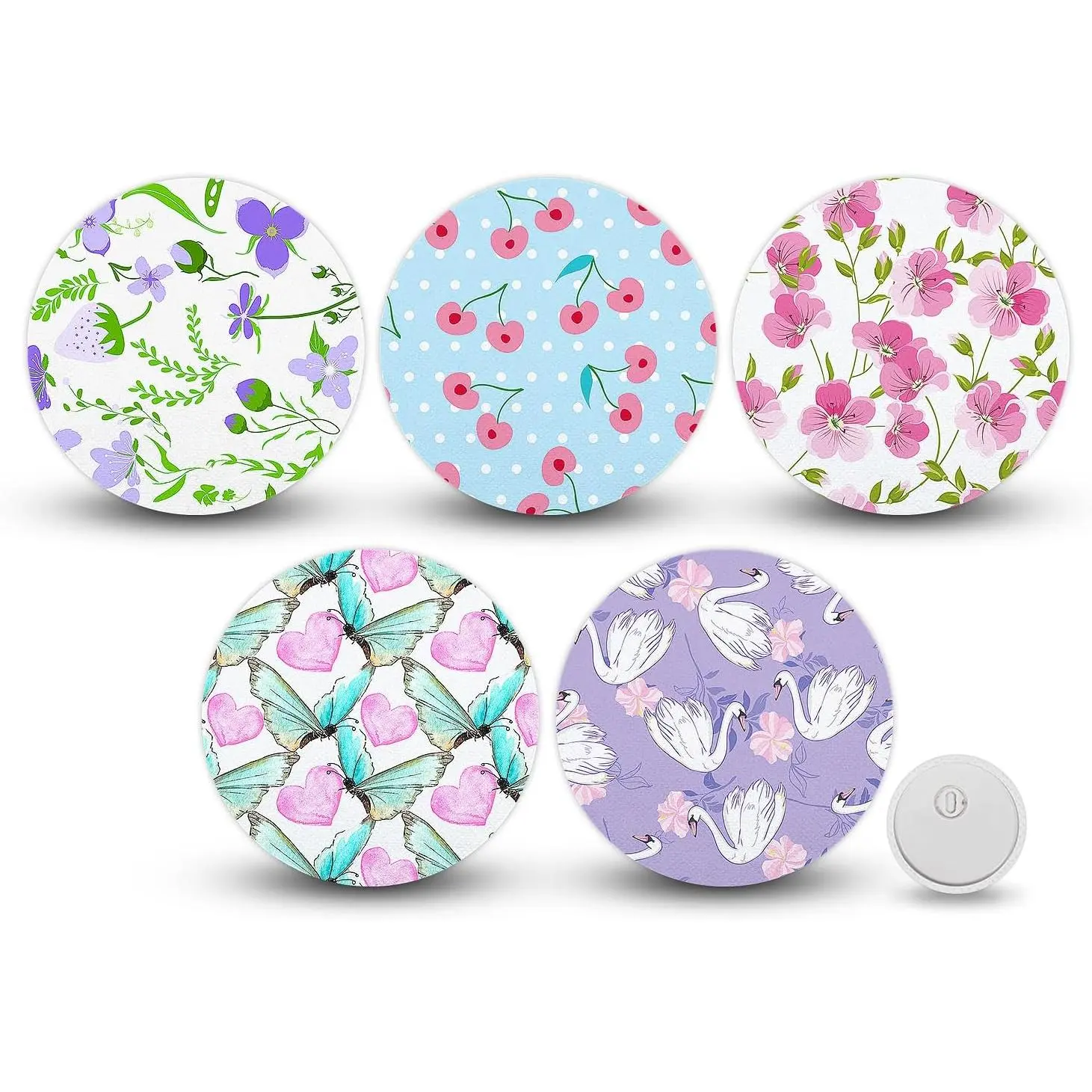 30 Pack Libre 3 sensors Covers,Waterproof & Sweatproof Fabric CGM Patches for Libre 3 & Plus,Latex-Free & Hypoallergenic Last for 15 Days,Bloom & Grace