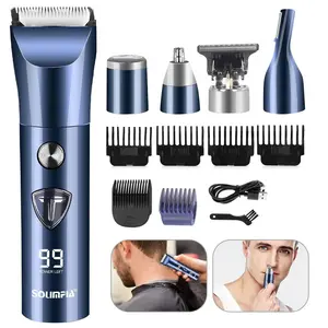 5 in 1 Digital Display Electric Shaver for Men, Nose Hair Trimmer, Precision Sculpting & Eyebrow Trimmer, Washable Cutting Head, USB Rechargeable, Multi-Blade Protective Guard, Ideal Gift for Men
