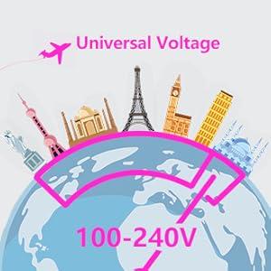 Technology Dual Voltage Ceramic Pressing Comb - 450° F Fast Heating Mini Straightener for Lace Front Wigs and Black Women's Hair