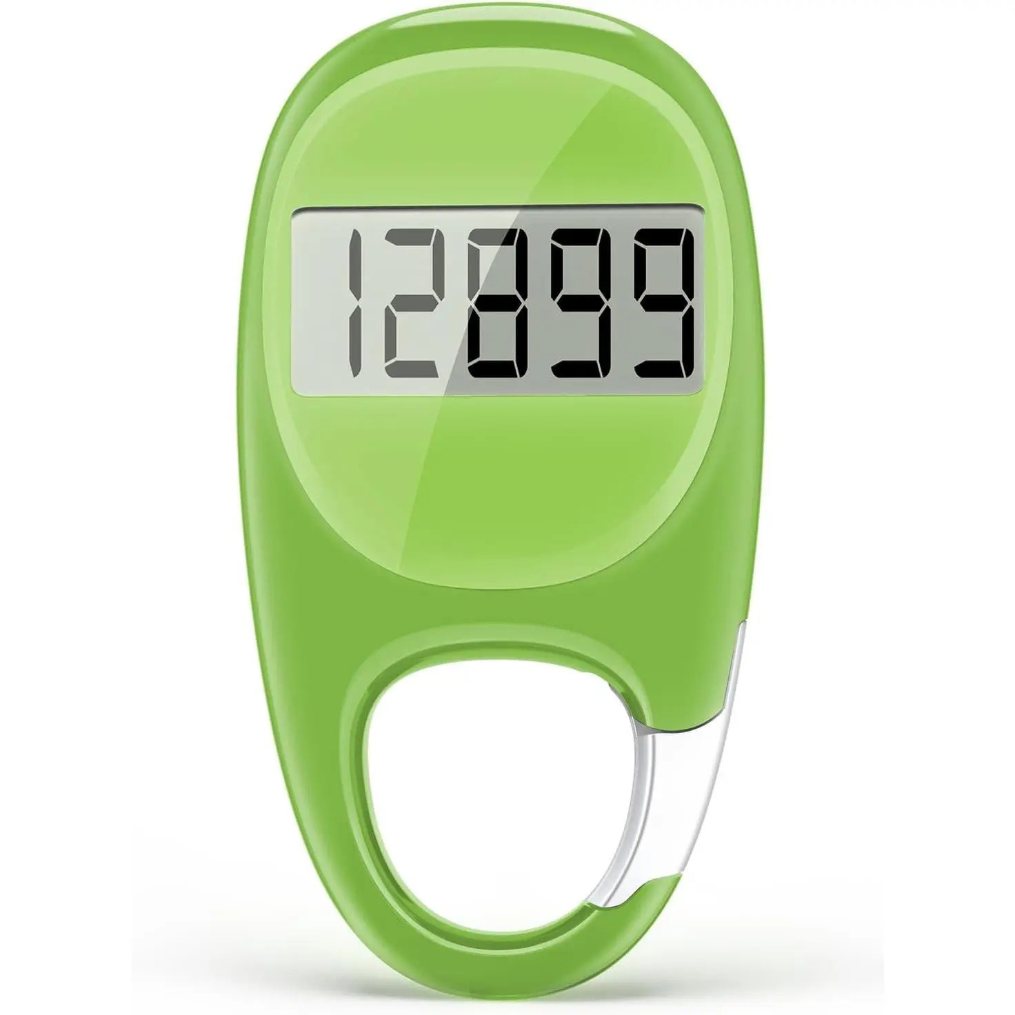Accurate Pedometer for Walking, Step Tracker with Carabiner, 3D Step Counter for Men and Seniors