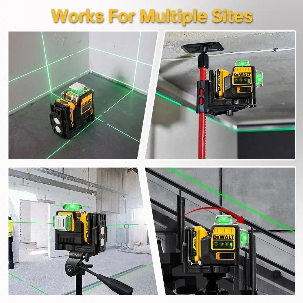 Dewalt NEW DW089LG 12 Lines 3 Sides*360 Degree Vertical 12V Lithium Battery Laser Level Horizontal Green Meter Outdoor leveling