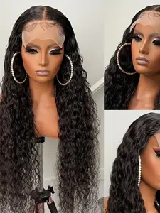 26-Inch Curly Wig for Women, 180% Density, Natural Hairline, Daily Wear, Synthetic Fiber, All-Season Use, 13x4x1 Lace Front