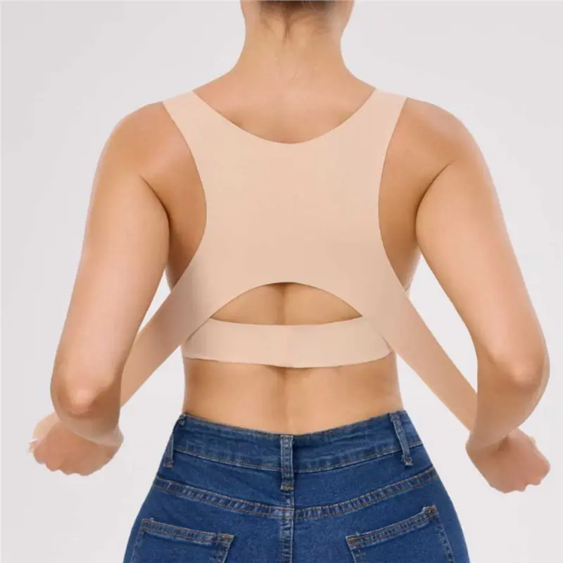Front‑Snap Posture Bra Seamless Wireless Push‑Up Sports Bra