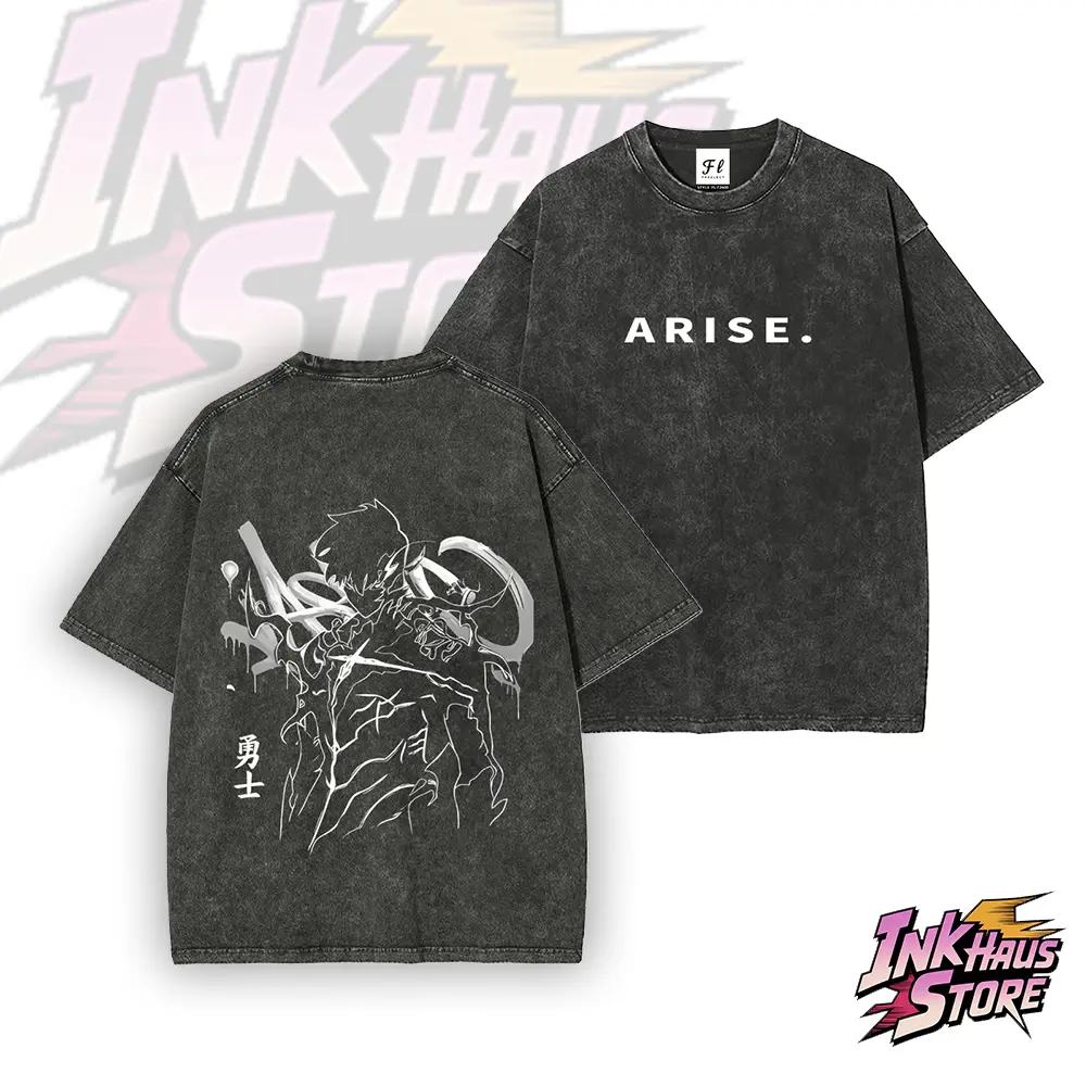Samurai Warrior Kanji Vintage Washed Oversized Tee