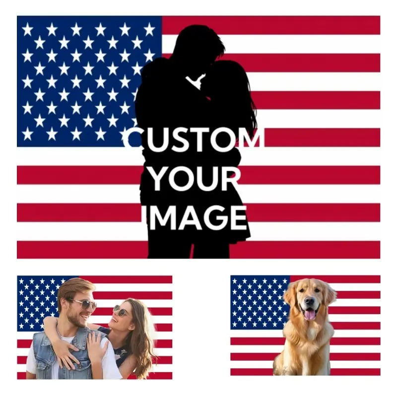 Customizable America Flag Photo Tapestry - Personalized Image Design Funny Poster, Indoor Home Decor, Gifts for Him