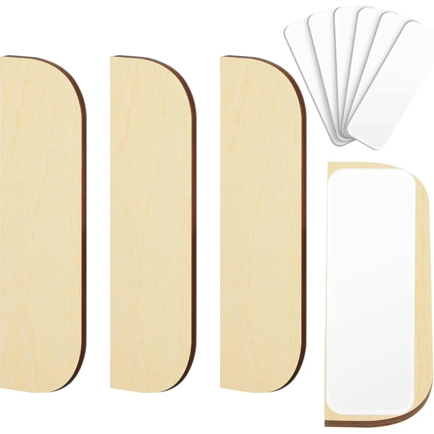 6 Pack 3.5" Hinge Cover Plates Wooden Door Hole Cover Plate for KitchenGift