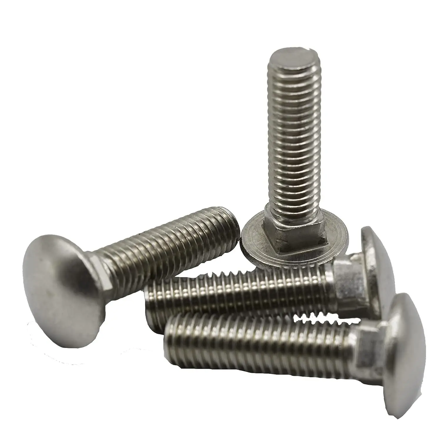 3/8"-16 X 1 (25pcs) 18-8 Stainless Steel Full Thread Coverage Carriage Bolts