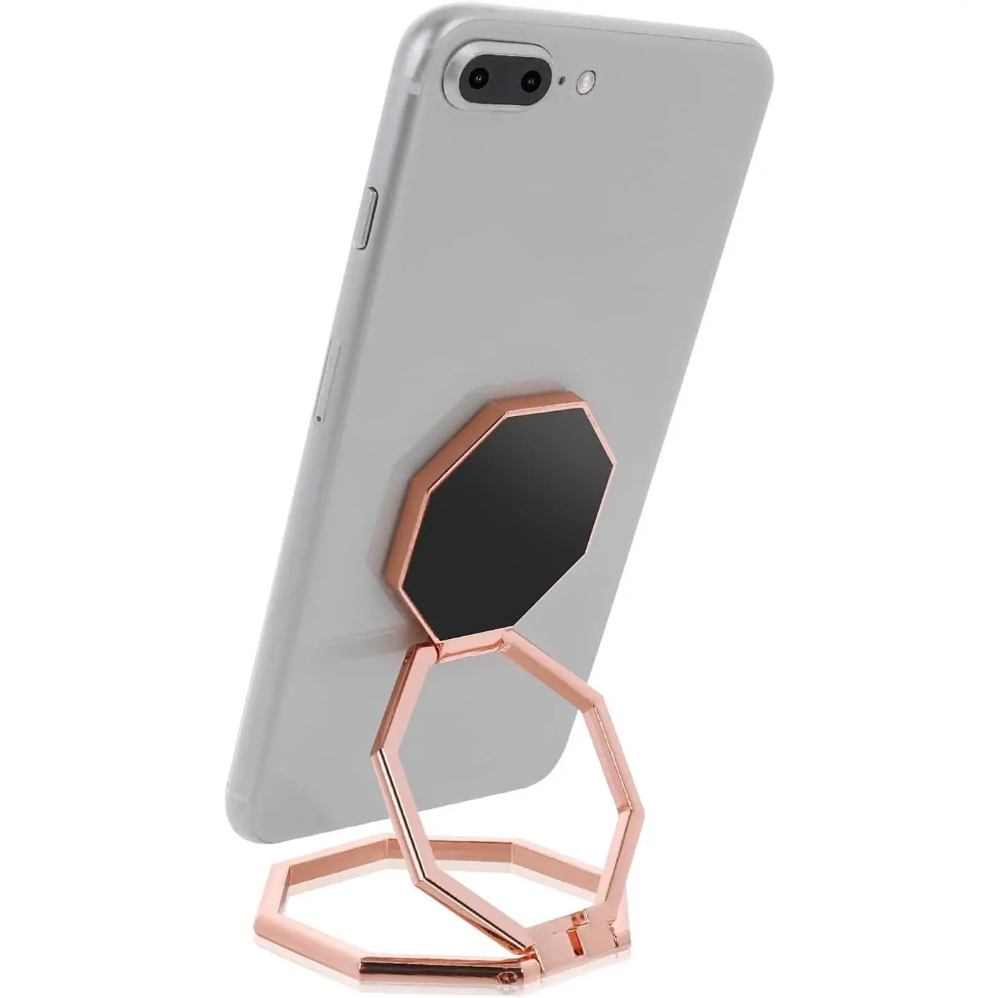 Cell Phone Ring Holder Finger Kickstand, 360° Rotation Metal Cellphone  Grip Foldable Cell Phone Stand Adjustable Phone Holder Compatible with  Smartphones(Rose )