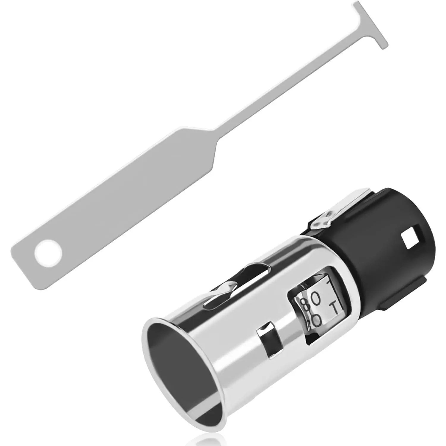 Cigarette Lighter Socket with Removal Tool, 12V Car Cigarette Lighter Power Outlet Socket Adapter Replacement with Disassembly Tool, Compatible with Chevrolet GMC Cadillac Replace OEM#56457