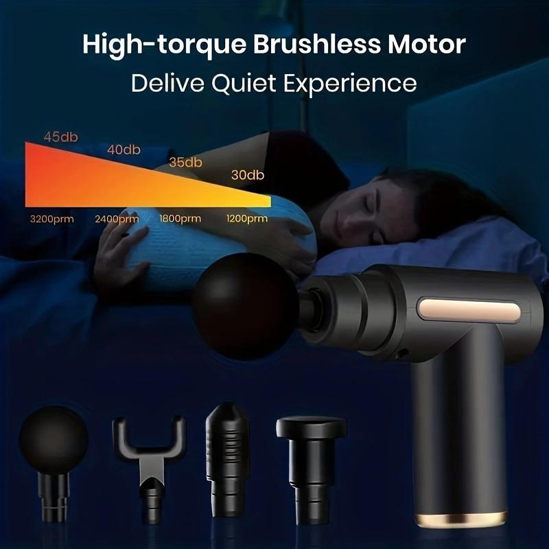 Handheld Massager, 1 Set Deep Tissue Muscle Massager with Multifunctional Replacement Heads, Portable Muscle Massage Tool, Personal Care Appliances