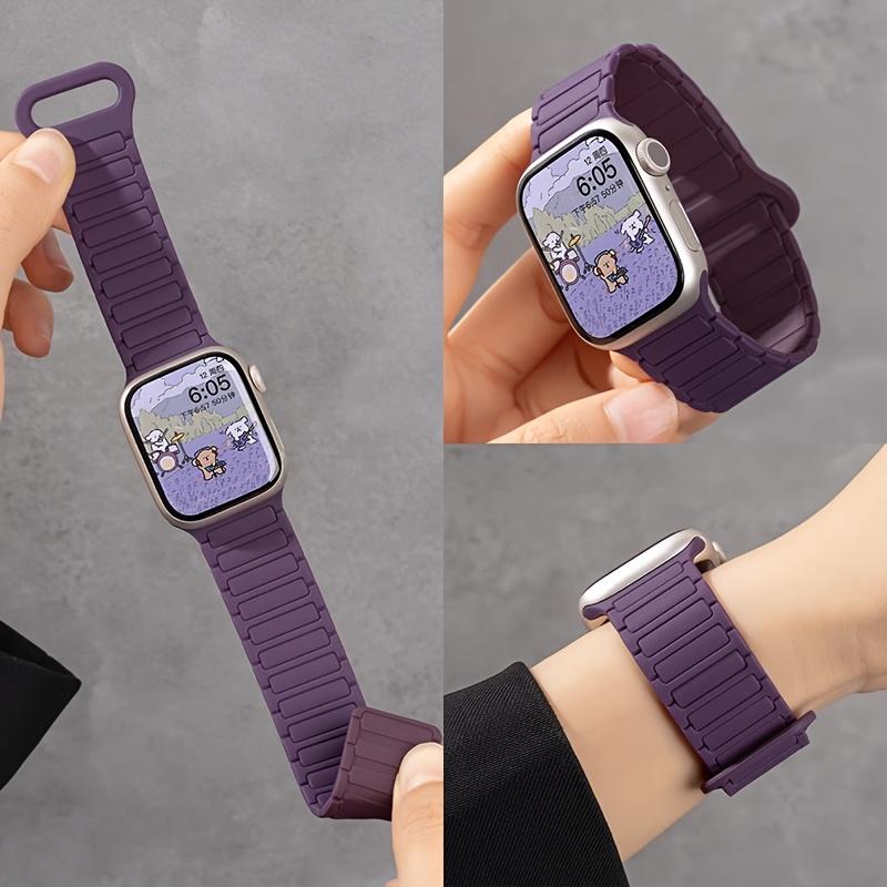 Magnetic Silicone Band – Soft Adjustable Sport Strap for Apple Watch, Secure Fit & Comfortable, Fits 38–49mm