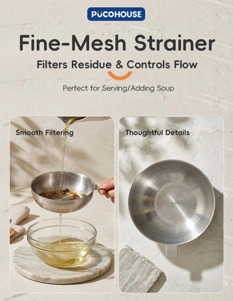 3500ml Stainless Steel Oil Dispenser w/Filter & Tray 4-Piece 304 Stainless Steel Deep Fryer Pot with Oil Filter Basket Utensils Kitchenware Aluminum 	 stainless steel pans