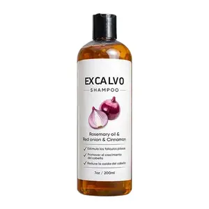 Red Onion Shampoo With Rosemary Oil Balance Scalp Oil Anti Frizz Increase Density Smooth Shiny Fluffy Hairstyle