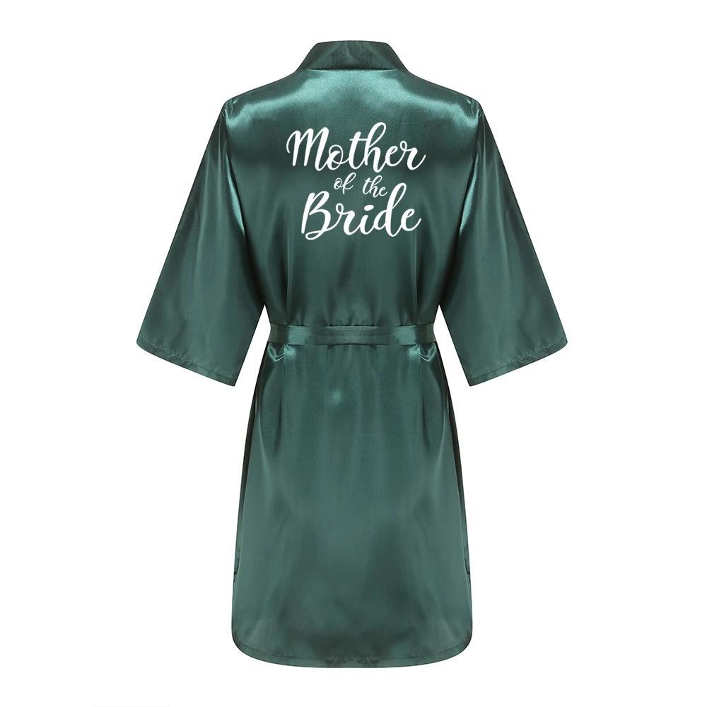 Wedding Party Team Bride Robe With White Letters Kimono Satin Pajamas Bridesmaid Bathrobe YE6522