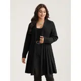 BloomChic Women's Knit Cardigan Tops - Basic Textured Kimono Collar Tunic Soft Casual Knitwear for Fall and Winter
