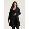 BloomChic Women's Knit Cardigan Tops - Basic Textured Kimono Collar Tunic Soft Casual Knitwear for Fall and Winter