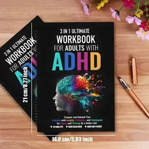 Brainstorm-Themed Twin-Wire Spiral Sketchbook, Creative Cartoon Drawing Notebook, Art Stationery for Students’ Creative Pursuits & Inspiration