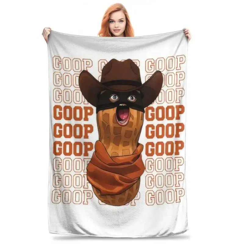 The Burnt Peanut Goop Meme Blanket Lightweight Throw Blanket Flannel Fleece Microfiber Plush Bed Blanket Super Soft Blanket for All-Season Travel Camping Home Rug summerwins