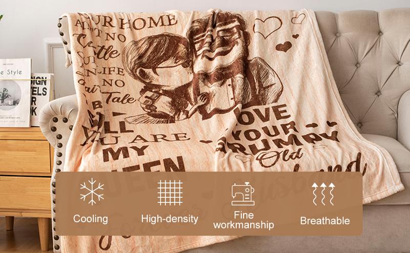 CENSIHER Gift for Wife from Husband to My Wife Blanket Wedding Anniversary Romantic Gifts for Women Birthday Christmas Valentine's Mother's Day Healing Thoughts Blanket Presents for Her