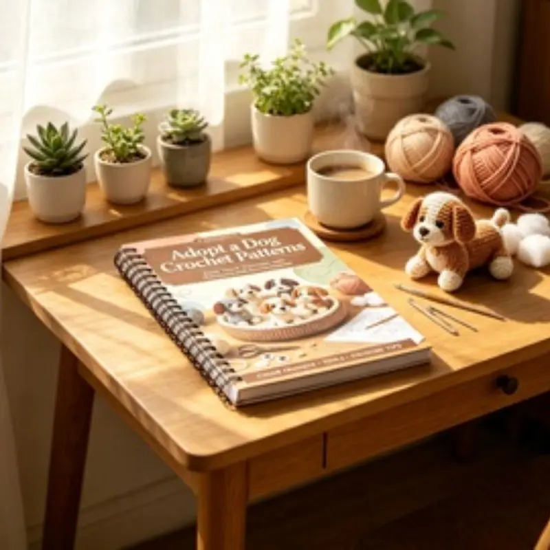 Adopting a Puppy Crochet Pattern Book, 6 Dog Breeds, DIY Plush Toy Guide, Free Combination, for Crochet Enthusiasts