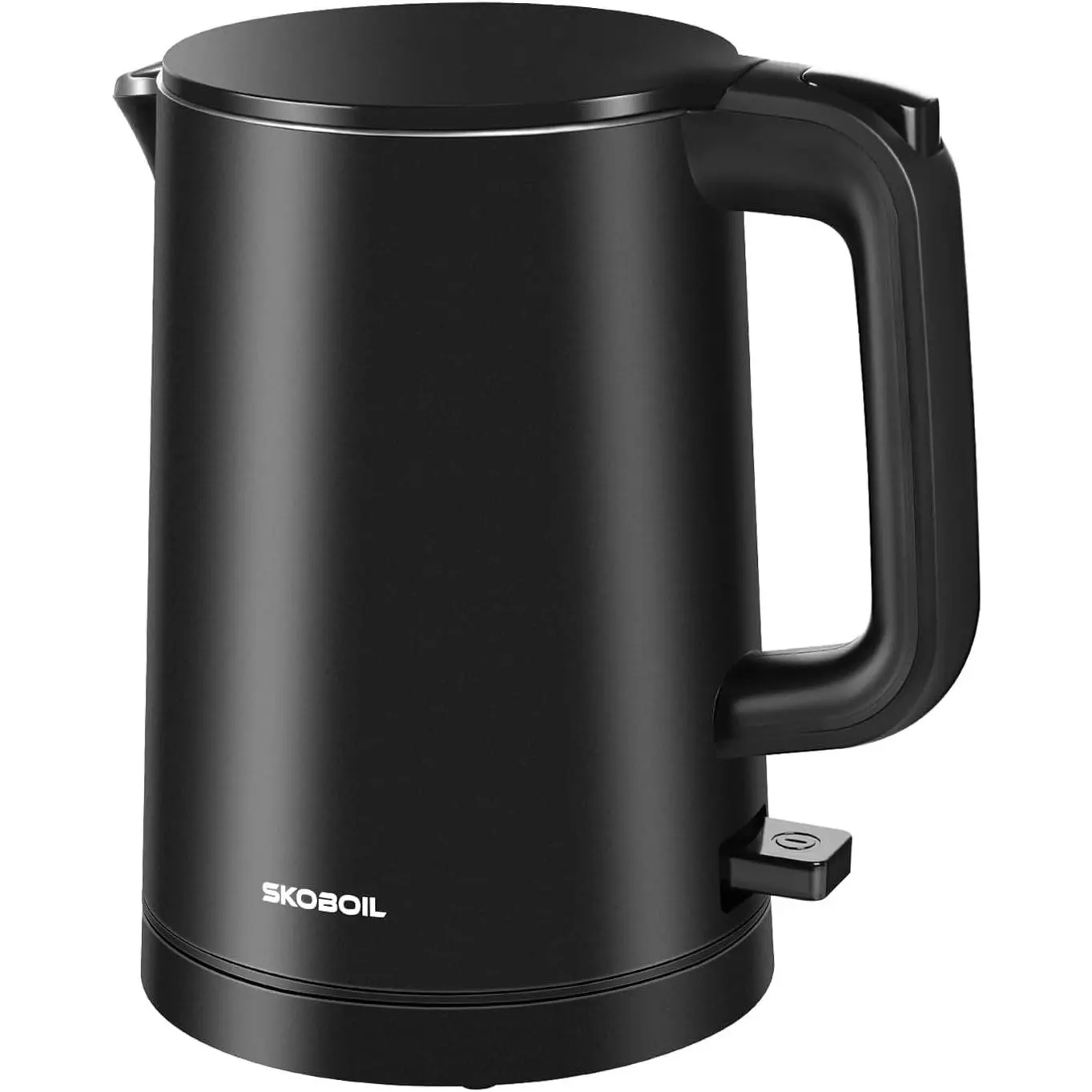 Compact Stainless Steel Electric Tea Kettle - 0.8L (27oz) Double Wall Hot Water Boiler with Fast Boiling, Auto Shut-Off, Boil-Dry Protection