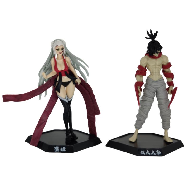 15CM Demon Slayer Anime Figures Gyutaro Ume Gk Figurine Pvc Manga Statue Model Doll Collectible Room Decoration Gifts