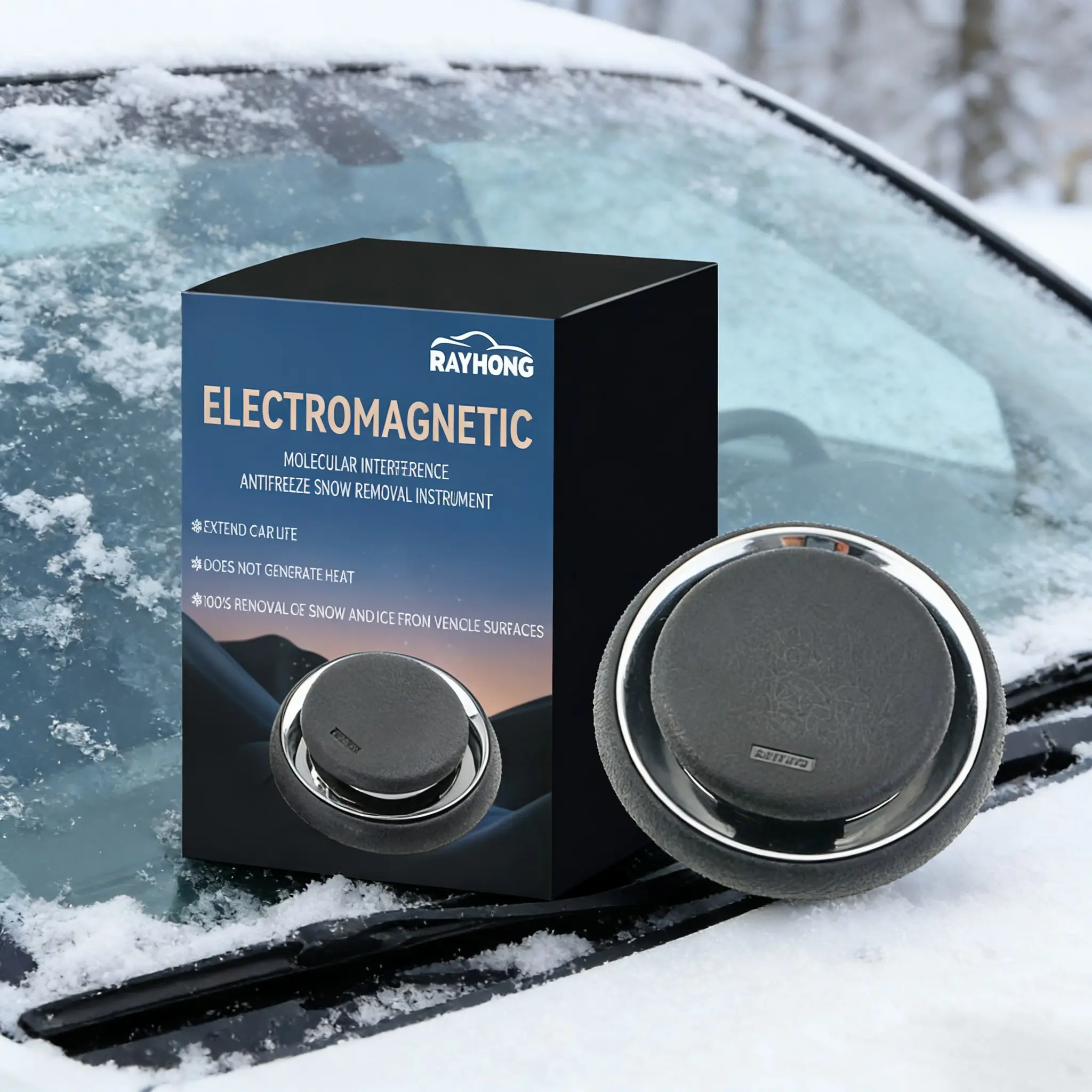 Car Snow Removal Tool (1pc), Portable Ice Melter for Cars, Winter Essentials, Efficient Frost & Fog Remover, Car Accessories
