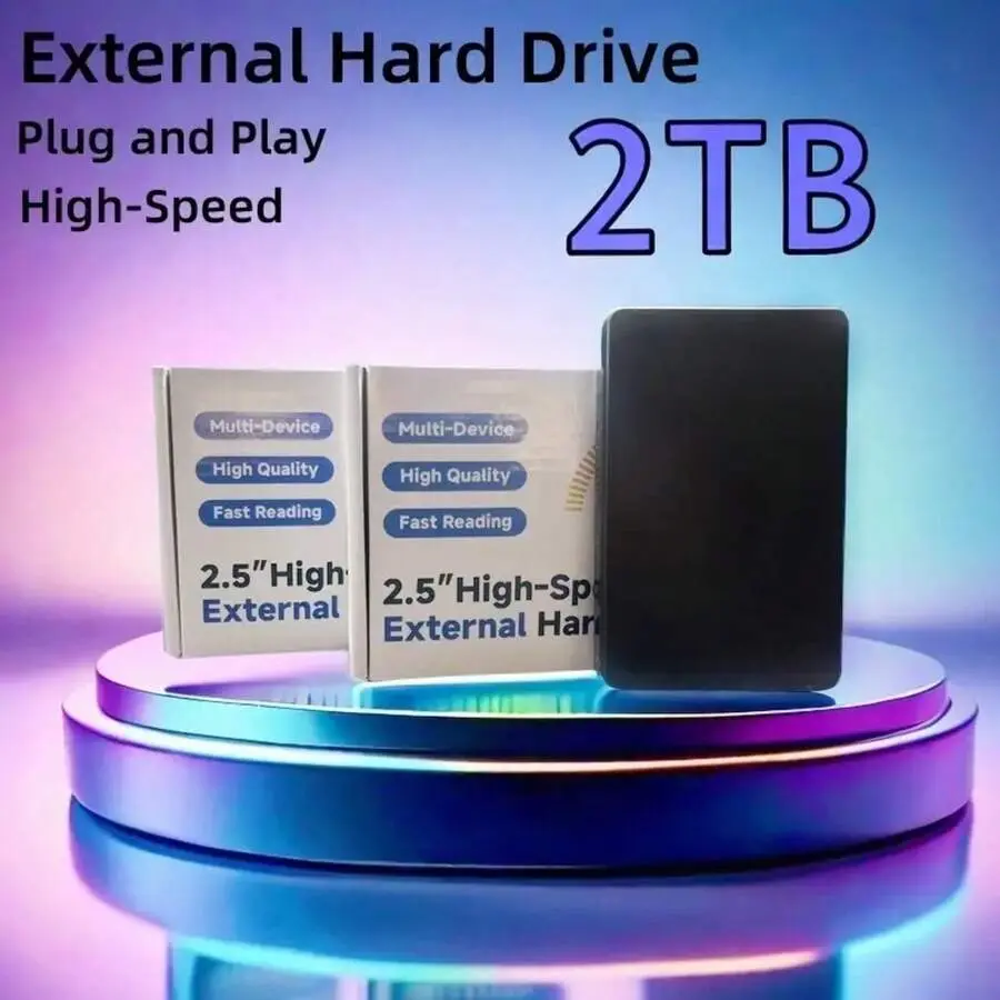Portable Drive 4TB 2TB External Drive, USB 3.0 Portable 4TB 2TB Portable Drive, Minimalist Design, Reliable Storage, Suitable Hobbyists, Students, Professionals