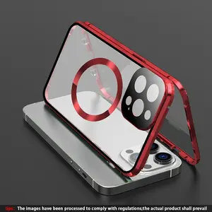 Transparent Metal Full-Body Anti-Drop Phone Case Protector for iPhone 16 Pro Max 15 14 13 12 11, Durable Protective Cover, Stylish Design